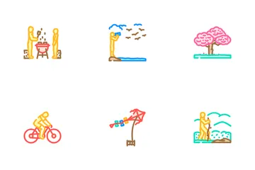 Spring Spend Time Blossom Picnic Icon Pack