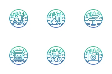 Städtetourismus Icon Pack