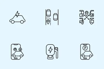 Städtische Mobilität Symbolpack