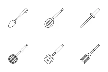 Stainless Steel Kitchen Icon Pack