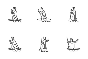 Stand Up Paddle Board Icon Pack