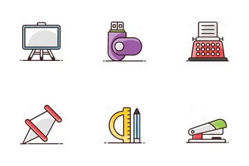 Stationery And Office Equipment Icon Pack