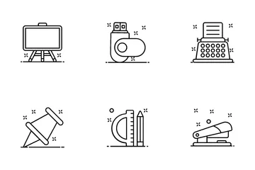 Stationery And Office Equipment Icon Pack