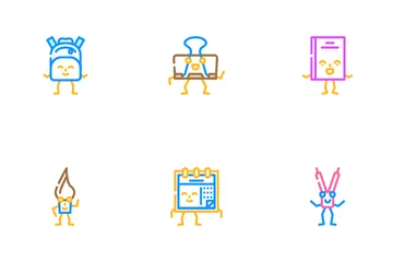 Stationery Character Icon Pack