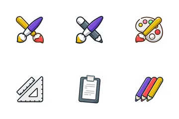 Stationery Stickers Icon Pack