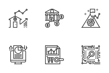Statistical Analytics Icon Pack