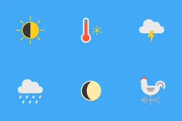 Stato meteorologico (piatto) Icon Pack