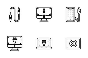 Stecker und Kabel Symbolpack