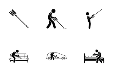 Stick Vacuum Cleaner Icon Pack