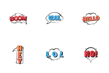 Sticker Comic Reaction Icon Pack