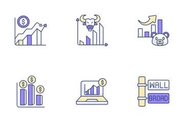 Stock Market And Finance Icon Pack