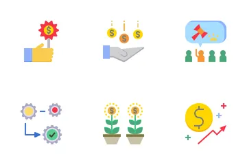 Stock Market Flat Icon Pack