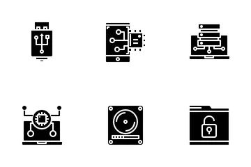 Stockage de données informatiques Pack d'Icônes