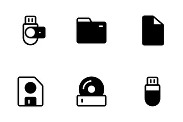 Storage Glyph Icon Pack