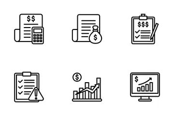 Stratégie financière Pack d'Icônes