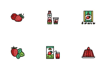 Strawberry Freshness Ripe Berry Icon Pack