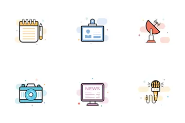 Streaming And Broadcasting Icon Pack