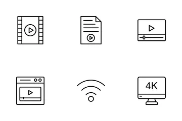 Transmisión en linea Paquete de Iconos