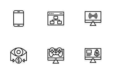 Transmisión en linea Paquete de Iconos