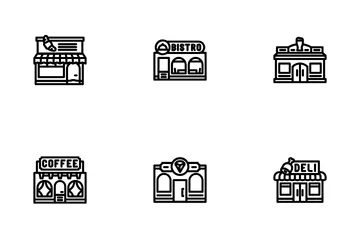 Street Cafe City Outdoor Icon Pack