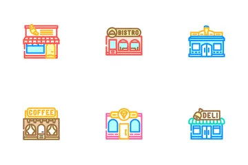 Street Cafe City Outdoor Icon Pack