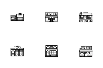 Street Cafe Food Burger Festival Icon Pack
