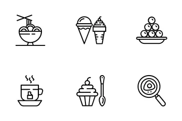 Street Food And Fast Food Icon Pack
