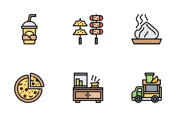 Street Food et Food Trucker Icon Pack