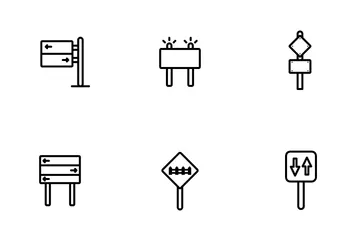 도로 표지판 아이콘 팩