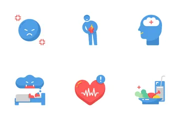 Stress Management Flat - Relaxation Icon Pack