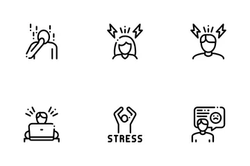 Stress und Depression Symbolpack