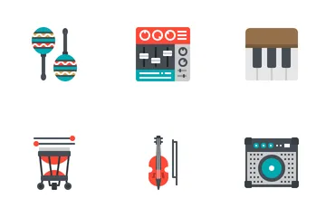 Strumento musicale piatto Icon Pack