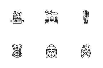 Subcultura gótica Punk Gótico Y2k Paquete de Iconos