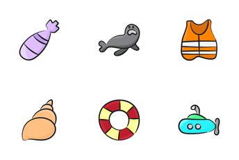Submarines And Sealife Icon Pack