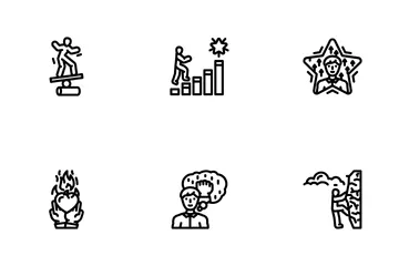 Success Life Achievement Goal Icon Pack