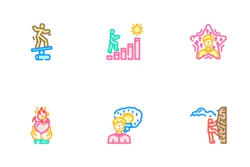 Success Life Achievement Goal Icon Pack