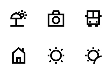 Summer Outline 24 Px Icon Pack