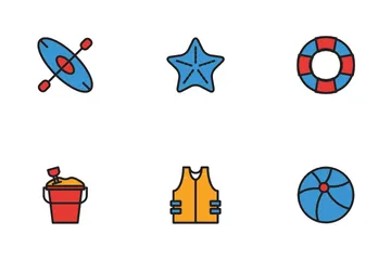 Summer Time And Holiday Icon Pack