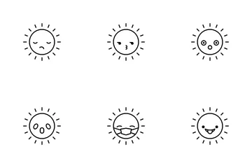 Sun Emoji Icon Pack