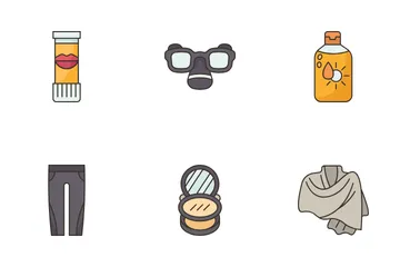 Sun Protection Equipment Icon Pack