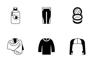 Sun Protection Equipment Icon Pack