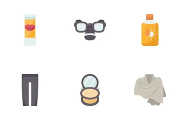 Sun Protection Equipment Icon Pack