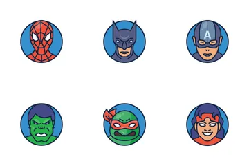 Supereroi e cattivi Emoji Icon Pack