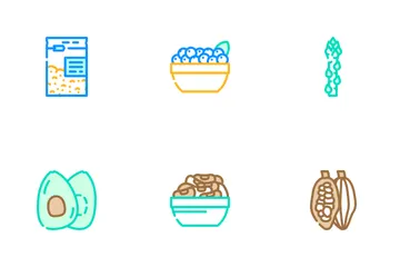 Superfood Natürliches Icon Pack
