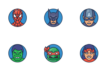 Superheroes And Villains Emoji Icon Pack