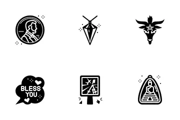 Superstitious Beliefs Icon Set. Icon Pack