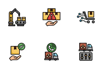 Supply Chain Logistic Icon Pack