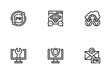 Support informatique et service d'assistance Pack d'Icônes