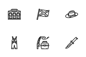País Redneck del Sur Paquete de Iconos