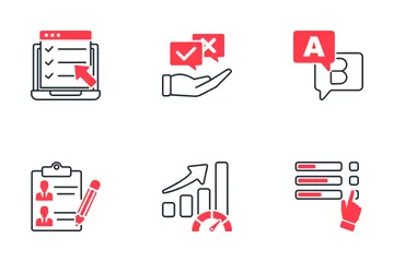 설문 조사 및 평가 아이콘 팩